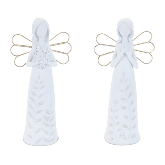Etched Angel Figurine Set